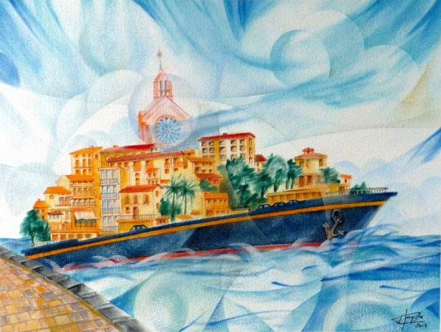 2014 Cerbère en mer -Pastel P6 - 900_ 007